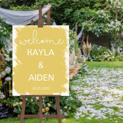 Produktbild von Individuell gestaltetes Willkommensschild für Hochzeiten