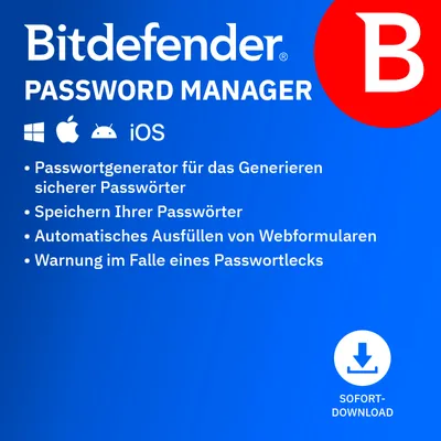 Produktbild von Bitdefender Password Manager / 1 Benutzer / 1 Jahr / Lizenz per E-Mail