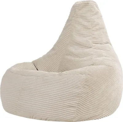 Produktbild von icon Sitzsack XXL mit Liege aus Cord Dalton, Beige, für Erwachsene und Kinder, mit Füllung