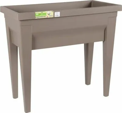Produktbild von Hochbeet VEG&Table City, 76x68,5x38 cm, aus Kunststoff in taupe