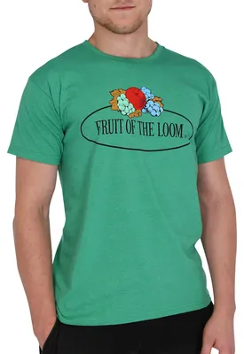 Produktbild von Fruit of the Loom T-Shirt mit Vintage Logo Farbe: retro grün meliert Größe: S