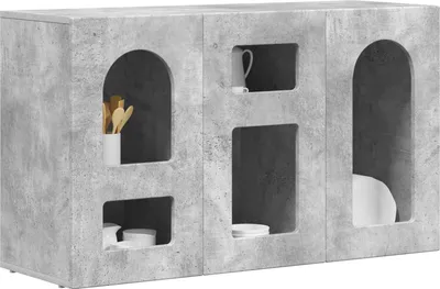 Immagine prodotto di vidaXL Credenza grigio cemento 100 x 35 x 59 cm materiale a base di legno
