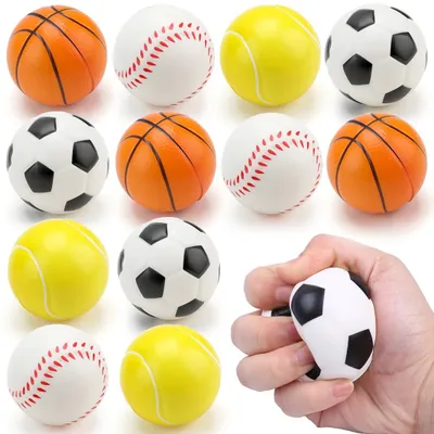 Immagine prodotto di 12 palline antistress, mini palline in schiuma, palline antistress per bambini e adulti
