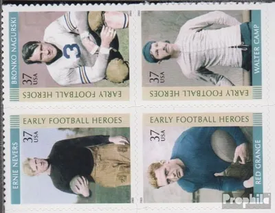 Produktbild von Briefmarken USA 2003 Mi 3776-3779 Viererblock (kompl.Ausg.) postfrisch Footballspieler