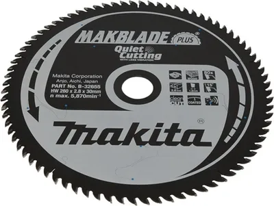 Obrázek produktu pro Pilový kotouč B-32655 MAKBLADE+ D.260mm Vrtání 30mm 80 zubů Řez š. 2,8mm
