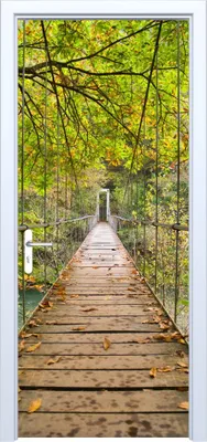 Produktbild von Stofftüraufkleber Brücke im Wald 546PD