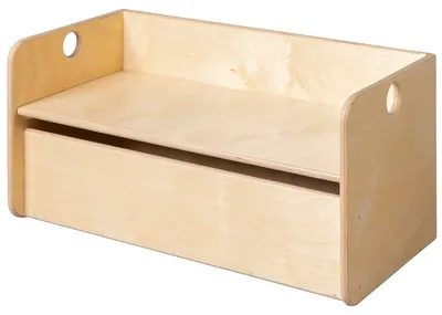 Obrázok produktu pre Van Dijk Toys drevená lavica z kociek / detská lavica s úložným priestorom - 70x35x35cm od 1 roka (kvalita pre deti)