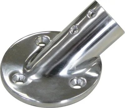 Produktbild von Relingfuß 30° Winkel für Rundrohr Ø 25 mm Edelstahl V4A
