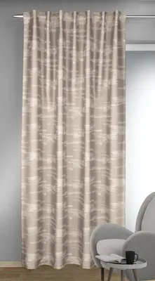 Produktbild von Fertigschal verdeckte Schlaufen "Penelope" - Größe (HxB): 245x135cm Farbe: Beige
