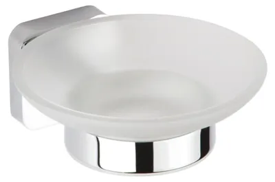 Produktbild von Sapho INSIA Seifenschale, Milchglas, Chrom