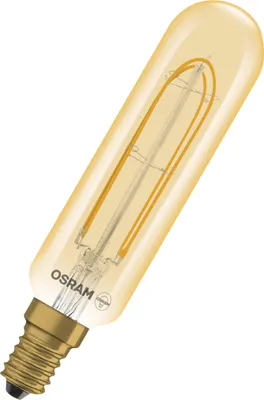 Image de Ampoule LED OSRAM Vintage 1906, forme spéciale, à intensité variable, en forme de broche, verre, dorée, 4,8 W (équivalent à 36 W), 420 lm, lumière blanc chaud, 2200 K, gradable, indice de rendu des couleurs (IRC) de 80