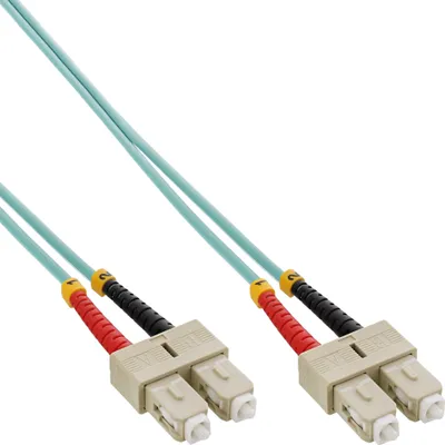 Produktbild von InLine® LWL Duplex Kabel, SC/SC, 50/125µm, OM3, 0,5m