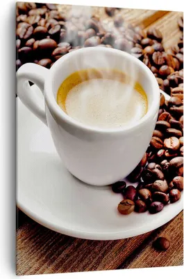 Produktbild von Bild auf Leinwand - Leinwandbild - Einteilig - Kaffee Tasse Espresso heiß - 70x100cm - Wand Bild - Wanddeko - Wandbilder - Leinwanddruck - Wanddekoration - Leinwand bilder - Wandbild - PA70x100-2546