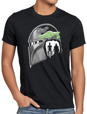 Produktbild von A.N.T. Mando'a Herren T-Shirt yoda raumschiff droide