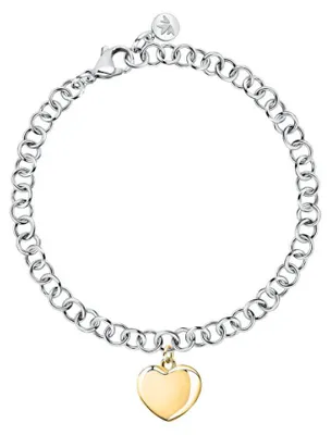 Image de Bracelet moderne en acier bicolore cœur Istanti SAVZ10