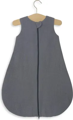 Produktbild von Runder Musselin-Schlafsack für Kinder S 0-6 Monate Sommer TOG 1.0 - anthrazit