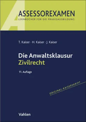 Image de Die Anwaltsklausur Zivilrecht
