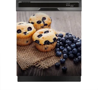 Produktbild von Magnete Dekorative 60x60 cm Küche Magnetmatte Spülmaschine - Blaubeer Muffins