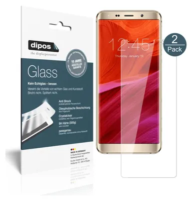 Produktbild von 2x Schutzfolie für Meiigoo Mate 10 - Anti-Shock 9H Folie Glass Displayfolie