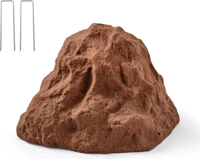 Image de VEVOR Rocher de couverture, couverture en pierre artificielle pour l'extérieur, rocher de jardin, aspect réaliste de la pierre, rocher artificiel en polyrésine pour l'aménagement paysager, décoration de jardin, maison de transformateur, marron, taille S