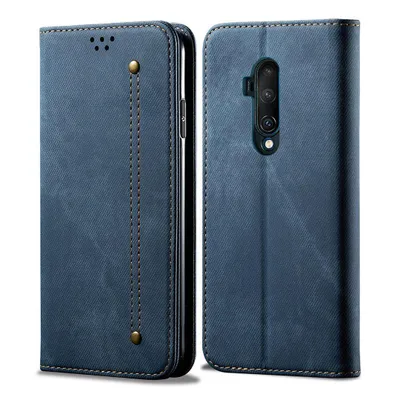 Obrázek produktu pro OnePlus 7T Pro Pouzdro, Kožené Peněženkové Pouzdro s Magnetickým Uzavíráním a Pouzdro s Funkcí Stojánku pro OnePlus 7T Pro modré