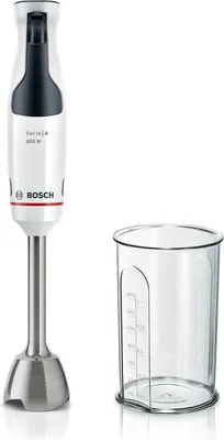 Produktbild von Bosch Serie 4 MSM4W210 Mixer 0 6 l Pürierstab 600 W Schwarz  Weiß
