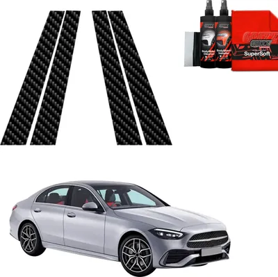 Obrázok produktu pre 4v1 ochranná fólia z uhlíka Grizz Protector pre stĺpik B – Mercedes triedy C (2021–2025)