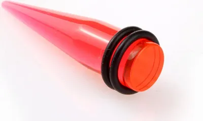 Produktbild von Piercing Ohr Expander Dehnungsstab Straight Acryl Dehnstab UV Rot - 8mm