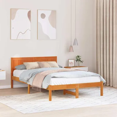 Obrázok produktu pre Maison Exclusive - posteľový rám hnedý 120 x 200 cm masívne drevo borovica