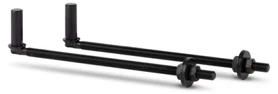Produktbild von Alberts Kloben zum Durchschrauben J-Haken, für Pfosten schwarzer Tauchlack |Dornmaß Ø16 mm Länge 315 mm 2er Set