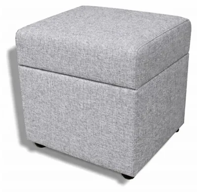 Zdjęcie produktu dla Pufa kwadratowa z pojemnikiem salon sypialnia 38x38x42 szara OTTO BS