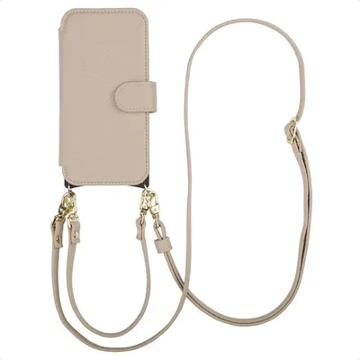 Produktbild von Selencia Riva Bookcase mit MagSafe und Handgelenkband Samsung Galaxy S25 Ultra - Beige