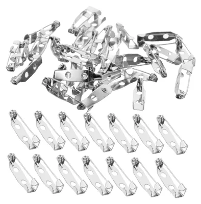 Produktbild von 100 Stück Sicherheitsnadeln für Broschen aus Metall – DIY-Nadeln zum Befestigen von Kleidung