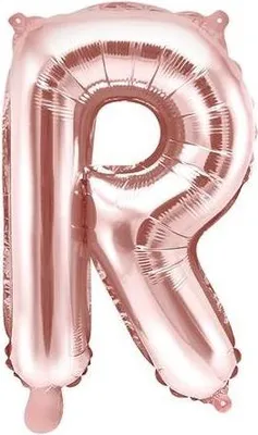 Obrázok produktu pre Fóliový balón ružovo zlatý 35 cm písmeno R