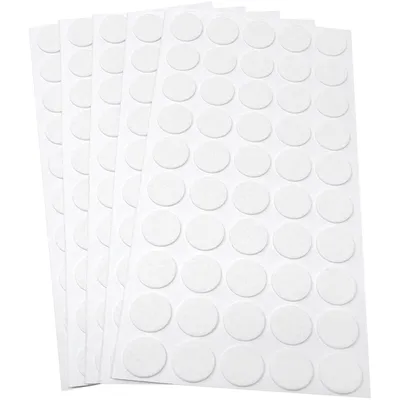 Produktbild von Adsamm® | 250 x Filzgleiter | Ø 20 mm | Weiß | rund | 1.5 mm dünne selbstklebende Filz-Möbelgleiter in