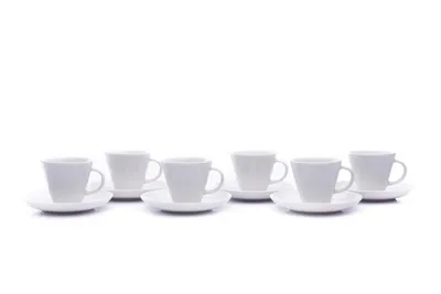 Obrázok produktu pre Thun 1794 Tom, šálky a podšálky na kávu, 200 ml, biela, český porcelán, Thun, 6 ks