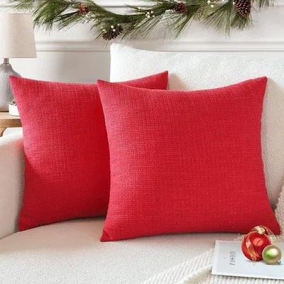 Productafbeelding van Famanu set van 2 kussenhoezen - Rood, 40 x 40 cm