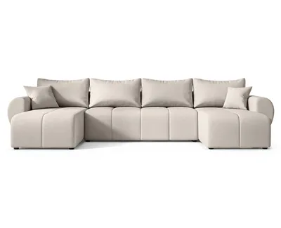 Produktbild von AX LIVING Malatya U Couch mit Schlaffunktion Wohnlandschaft Beige