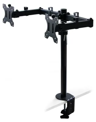 Imagen del producto de Soportes para monitor de escritorio, giratorios y ajustables en 360º, doble brazo, acero
