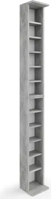 Produktbild von Vicco CD-Regal, 21 x 183.6 cm Groß, Beton/Beton