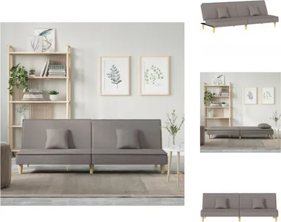 Produktbild von vidaXL Schlafsofa Taupe Stoff - Sofas