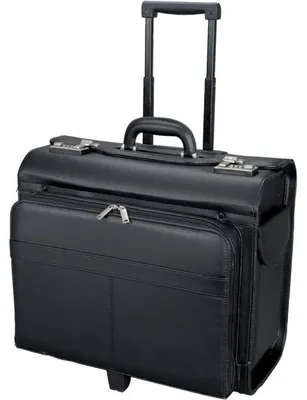 Produktbild von Alassio San Remo 45030 Tasche (Trolley) Visitenkarte, Mobiltelefon, Notebook - Schwarz - Leder x 390 mm Breite x 455 mm Tiefe x 265 mm Durchmesser
