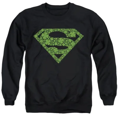 Productafbeelding van Superman - Zweetshirt voor heren/dames, uni, St. Patrick's Day, model TV40397 (maat L) (zwart)