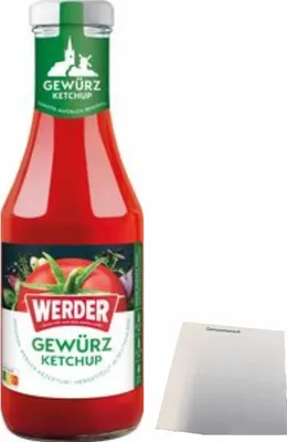 Produktbild von Werder Gewürz Ketchup (450ml Flasche) + usy Block
