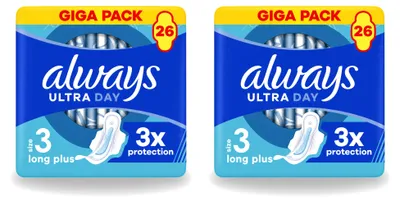 Produktbild von 2 x Always Ultra Long Plus Maandverband mit Flügeln - Vorteilspackung - 2 Stücke