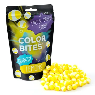 Produktbild von Color Bites Crunchy Lemons | Gefriergetrocknete Süßigkeit Zitrone, 100g