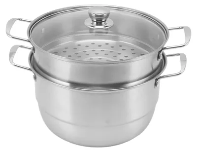 Immagine prodotto di Solidchoice - Pentola a vapore in acciaio inossidabile, grande capacità, con coperchio in vetro