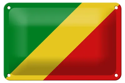 Produktbild von Blechschild Flagge Kongo 18x12cm Flag of the Congo
