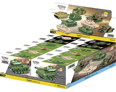 Image de Cobi Historical Collection World War II 3109 CDU Tanks Scale 1/72 Display (réf. 3095/3097/3099 chacun)
