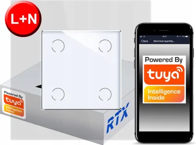 Produktbild von Touch Switch 4 Schaltung ZigBee TUYA RTX SH# L+N